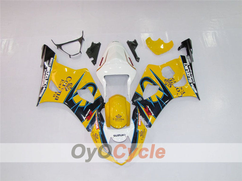 Kit de carénage à injection pour GSX R1000 03-04 - Jaune, Noir - Corona #OYO87901813