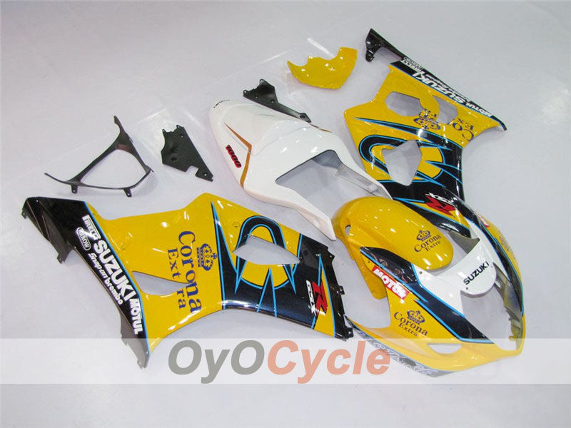 Kit de carénage à injection pour GSX R1000 03-04 - Jaune, Noir - Corona #OYO87901813