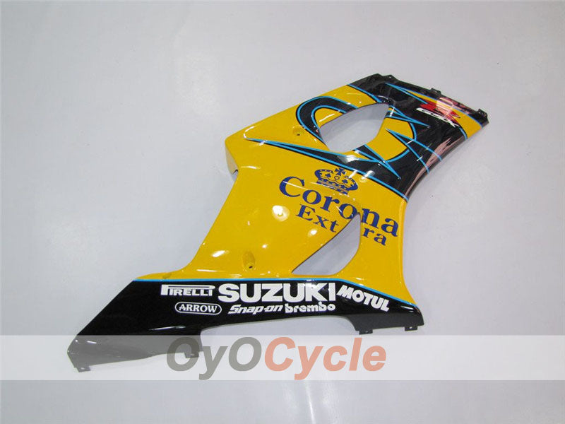 Kit de carénage à injection pour GSX R1000 03-04 - Jaune, Noir - Corona #OYO87901813