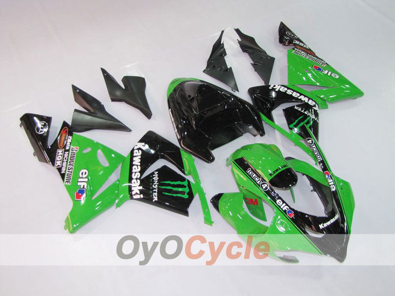 Kit de carénage à injection pour NINJA ZX-10R 04-05 - Vert, noir - Monster #OYO87901544