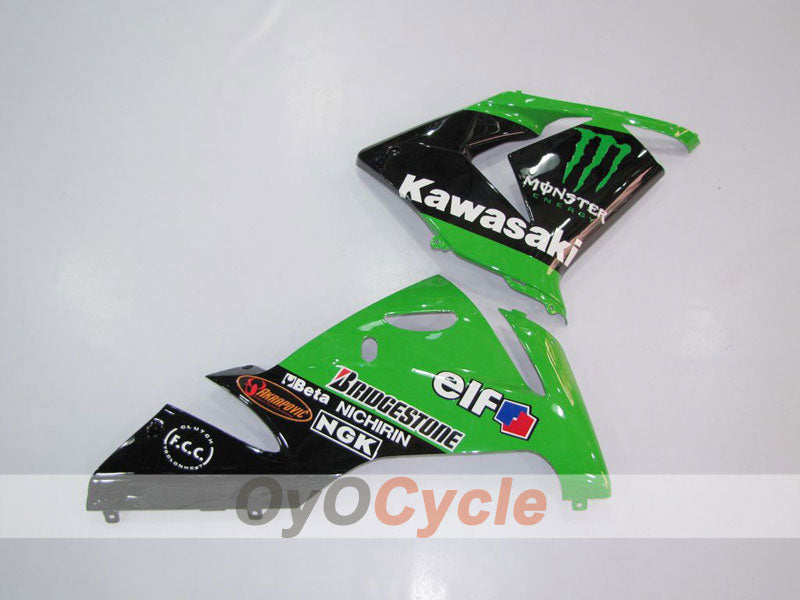 Kit de carénage à injection pour NINJA ZX-10R 04-05 - Vert, noir - Monster #OYO87901544