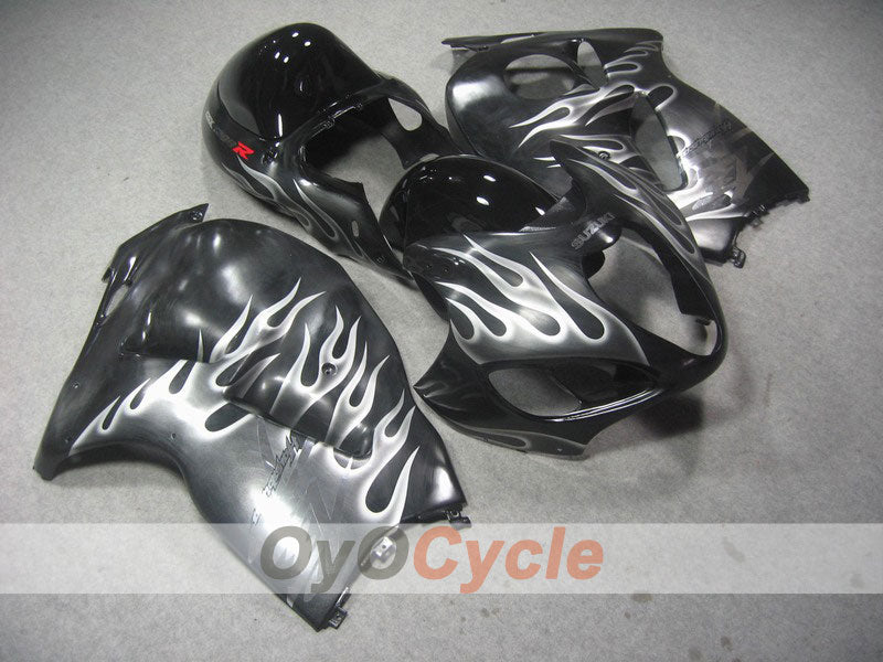 Kit de carénage à injection pour GSXR1300 Hayabusa 99-07 - Blanc, noir - Flammes #OYO87902666 Image principale du produit