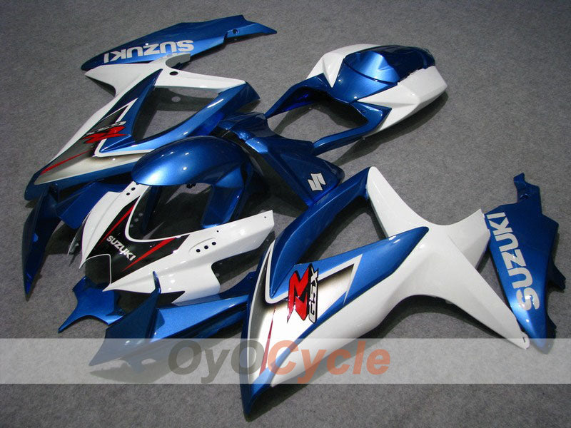 Kit de carénage à injection pour GSX R750 08-10 - Bleu, Blanc - Style usine #OYO87901425