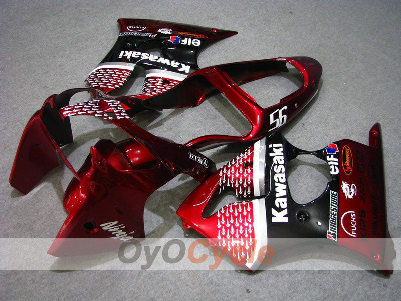 Kit de carénage injecté pour NINJA ZX-6R 00-02 - Rouge, noir - Nakano #OYO87901733 Image principale du produit
