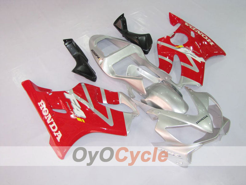 Kit de carénage à injection pour CBR600F4i 01-03 - Rouge, Argent - Style d'origine #OYO87900148