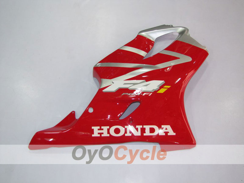 Kit de carénage à injection pour CBR600F4i 01-03 - Rouge, Argent - Style d'origine #OYO87900148