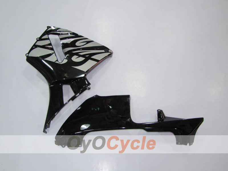 Kit de carénages à injection pour CBR600RR 03-04 - Noir, argent - Flamme #OYO87902510