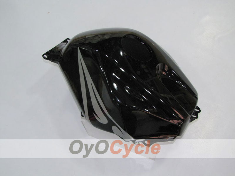 Kit de carénages à injection pour CBR600RR 03-04 - Noir, argent - Flamme #OYO87902510