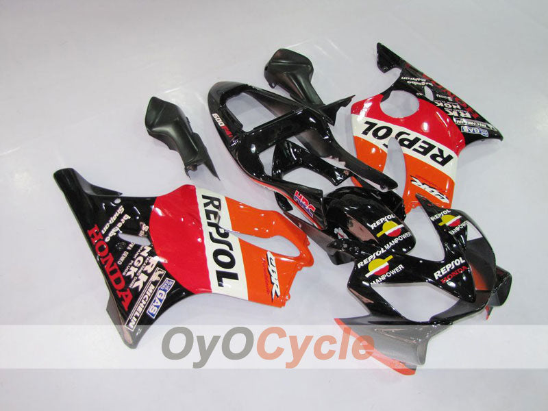 Kit de carénage à injection pour CBR600F4i 01-03 - Orange, noir - MICHELIN, Repsol #OYO87900189