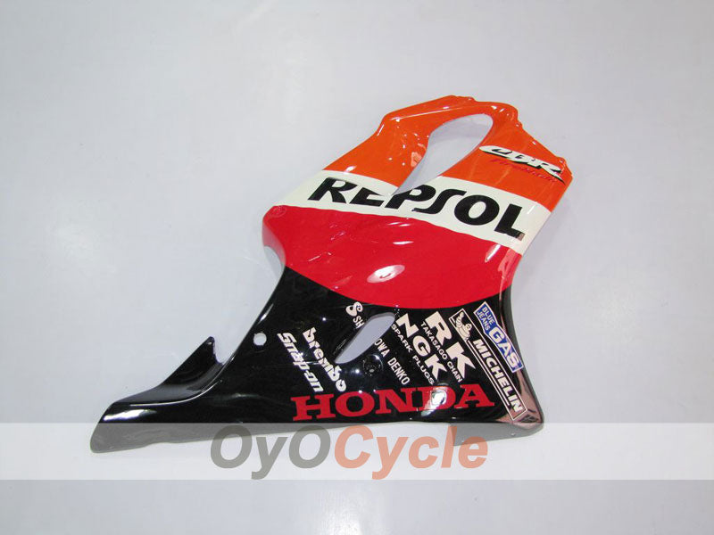 Kit de carénage à injection pour CBR600F4i 01-03 - Orange, noir - MICHELIN, Repsol #OYO87900189
