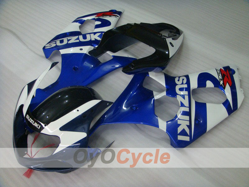 Kit de carénage à injection pour GSX R750 00-03 - Bleu, blanc - Style d'origine #OYO87901135