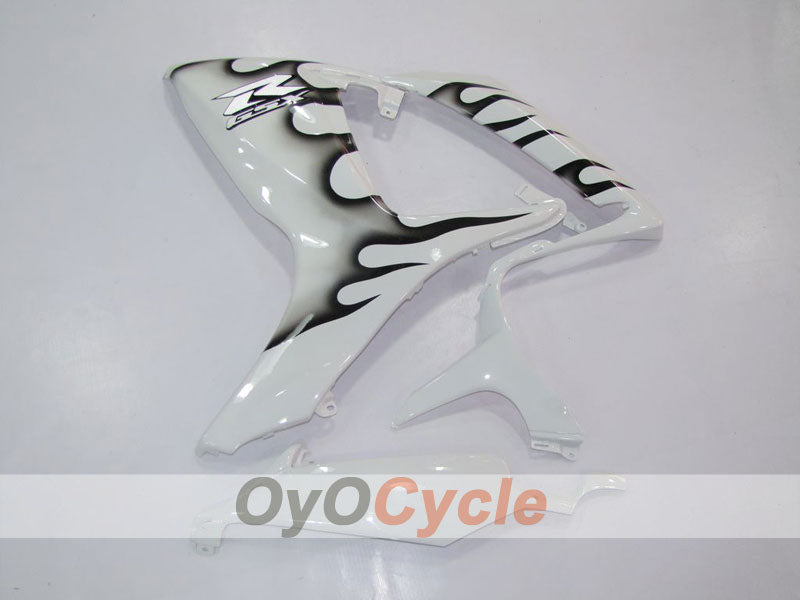 Kit de carénage à injection pour GSX R600 06-07 - Blanc, noir - Flamme #OYO87901495