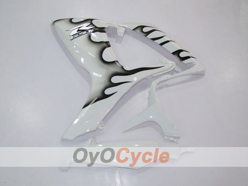 Kit de carénage injecté pour GSX R750 06-07 - Blanc, noir - Flamme #OYO87901288