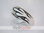 Kit de carénage injecté pour GSX R750 06-07 - Blanc, noir - Flamme #OYO87901288