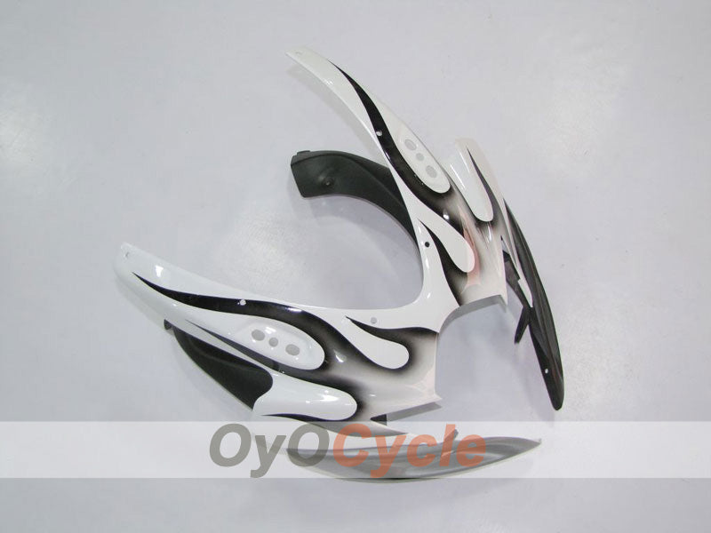Kit de carénage injecté pour GSX R750 06-07 - Blanc, noir - Flamme #OYO87901288