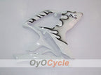 Kit de carénage injecté pour GSX R750 06-07 - Blanc, noir - Flamme #OYO87901288