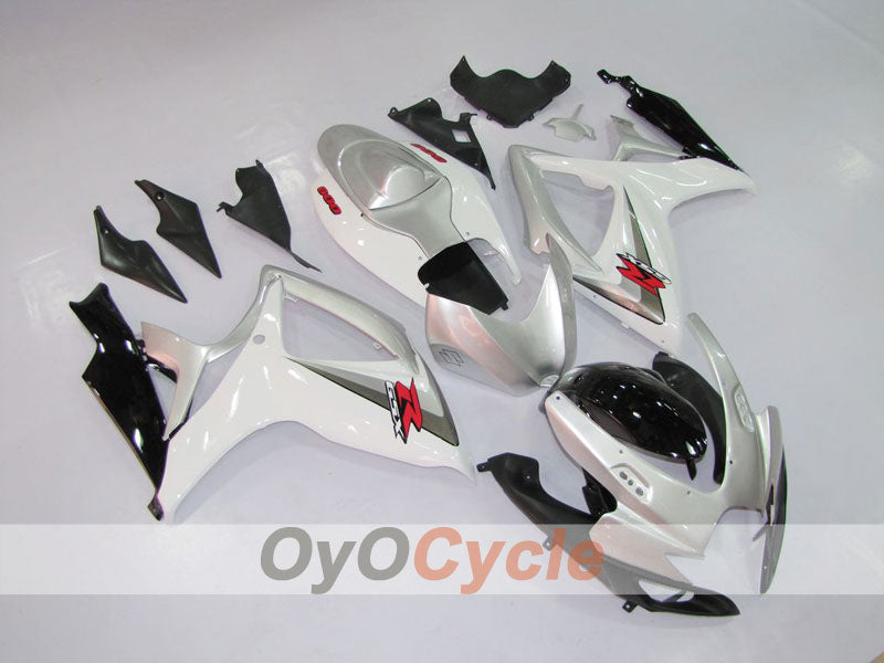 Kit de carénage à injection pour GSX R600 06-07 - Blanc, noir - Style d'origine #OYO87901548