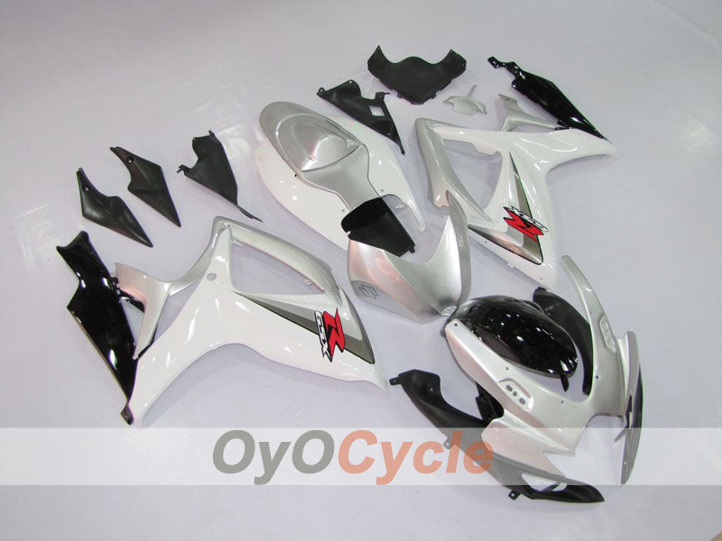 Kit de carénage à injection pour GSX R750 06-07 - Blanc, argenté - Style d'origine #OYO87901319