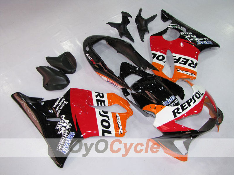 Kit de carénage à injection pour CBR600F4 99-00 - Rouge, Noir - MICHELIN, Repsol #OYO87900142