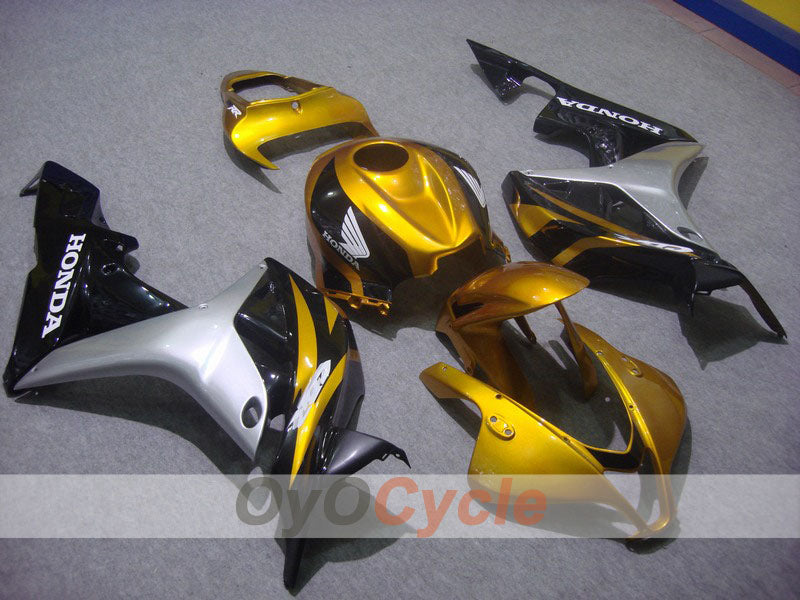 Kit de carénage à injection pour CBR600RR 07-08 - Noir, doré - Style d’origine #OYO87900400