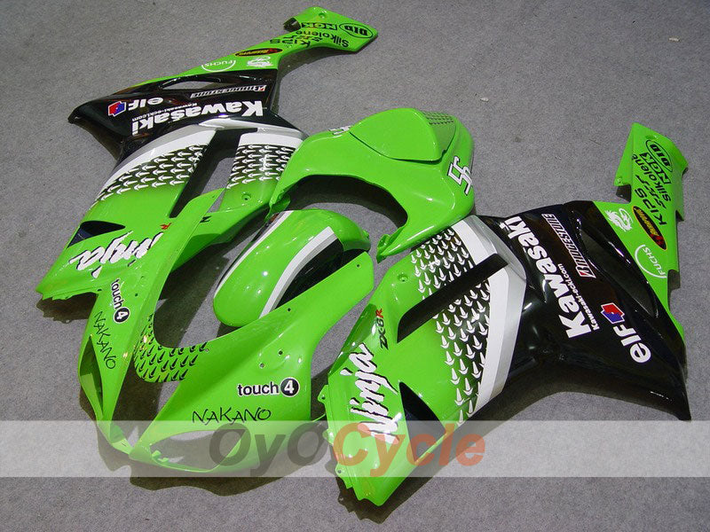 Kit de carénage moulé par injection pour NINJA ZX-6R 07-08 - Vert, Noir - Nakano #OYO87901971 Image principale du produit