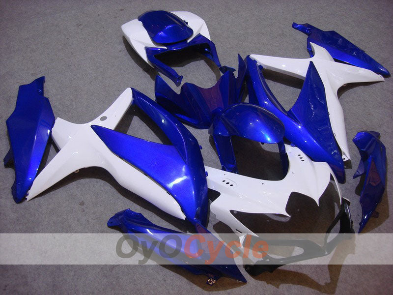Kit de carénage à injection pour GSX R600 08-10 - Bleu, Blanc - Style d'origine #OYO87901660