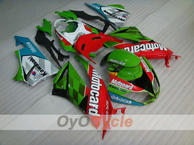 Kit de carénage à injection pour NINJA ZX-6R 09-12 - Rouge, Vert - Motocard #OYO87901989 Image principale du produit