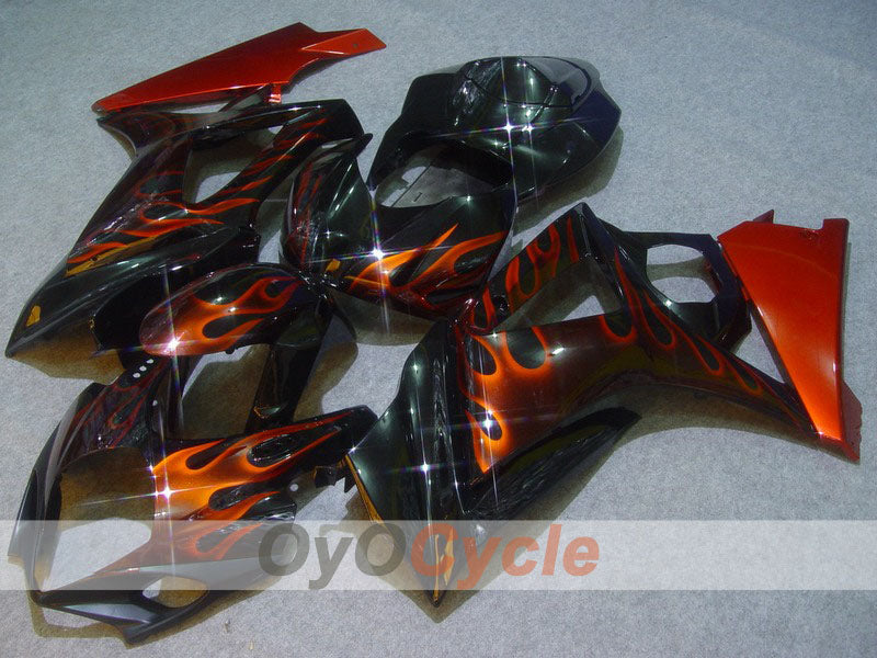 Kit de carénage à injection pour GSX R1000 07-08 - Rouge, Noir - Flame #OYO87902096