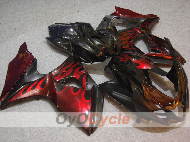 Kit de carénage à injection pour GSX R1000 09-16 - Rouge, Noir - Flamme #OYO87902866 Image principale du produit