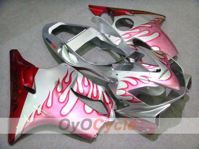 Kit de carénage à injection pour CBR600F4i 01-03 - Argenté, Rose - Flame #OYO87900152 Image principale du produit