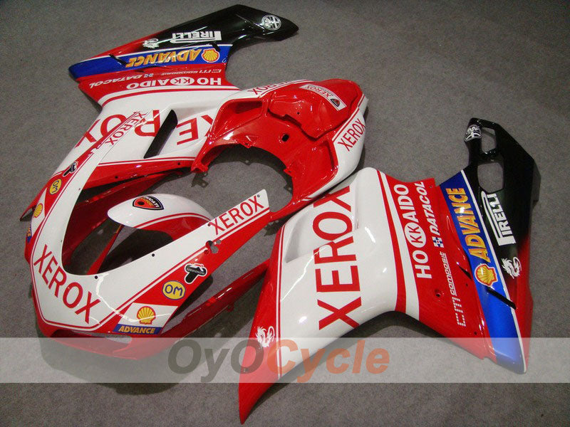 Kit de carénages injectés pour Ducati 848 08-13 - Rouge, blanc - Xerox #OYO87902259 Image principale du produit