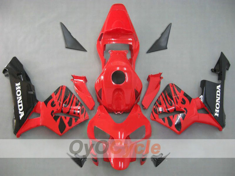 Kit de carénage injecté pour CBR600RR 03-04 - Rouge, noir - Style usine #OYO87902607 Image principale du produit