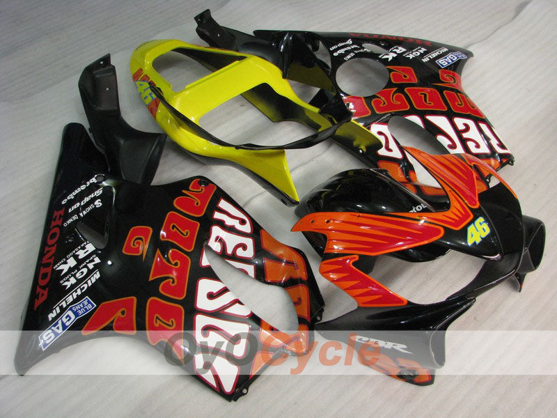 Kit de carénage à injection pour CBR600F4i 01-03 - Jaune, noir - MICHELIN, Rossi #OYO87900191