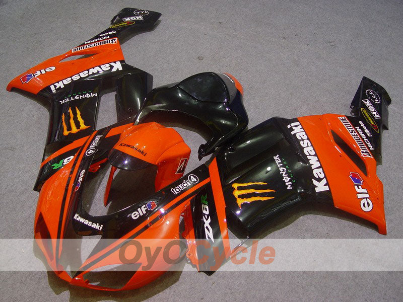 Kit de carénage à injection pour NINJA ZX-6R 07-08 - Orange, noir - Monster #OYO87901965 Image principale du produit