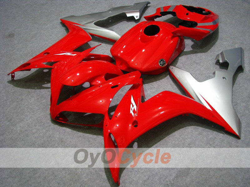 Kit de carénage moulé par injection pour YZF-R1 04-06 - Rouge, Argent - Style usine #OYO87900846