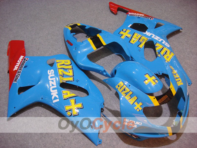Kit de carénage à injection pour GSX R750 00-03 - Rouge, bleu - Rizla+ #OYO87901144
