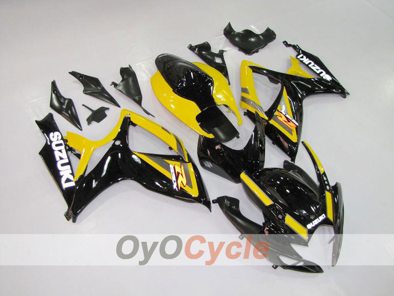 Kit de carénage à injection pour GSX R600 06-07 - Jaune, noir, mat - Style d'origine #OYO87901539