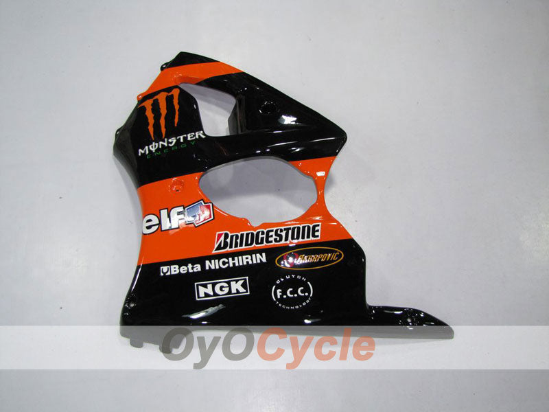 Kit de carénage injecté pour NINJA ZX-6R 00-02 - Orange, noir - Monster #OYO87901715