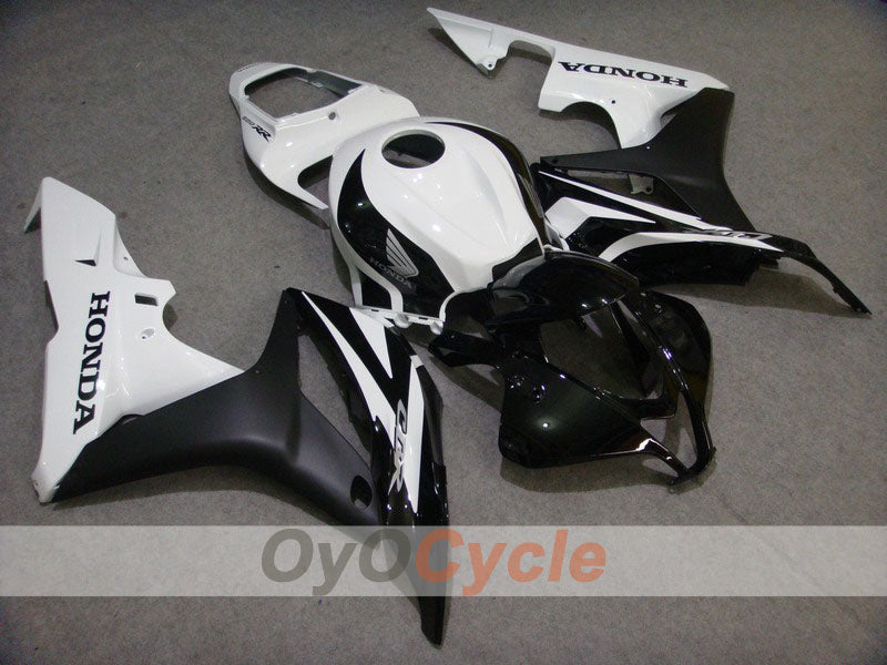 Kit de carénage à injection pour CBR600RR 07-08 - Blanc, noir - Style d’origine #OYO87900404