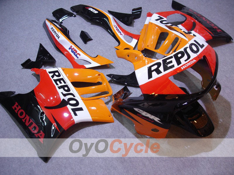 Kit de carénage à injection pour CBR600F3 97-98 - Rouge, Orange - Repsol #OYO87900099