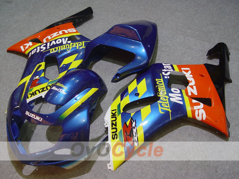 Kit de carénage à injection pour GSX R1000 00-02 - Orange, bleu - Movistar #OYO87901743 Image principale du produit