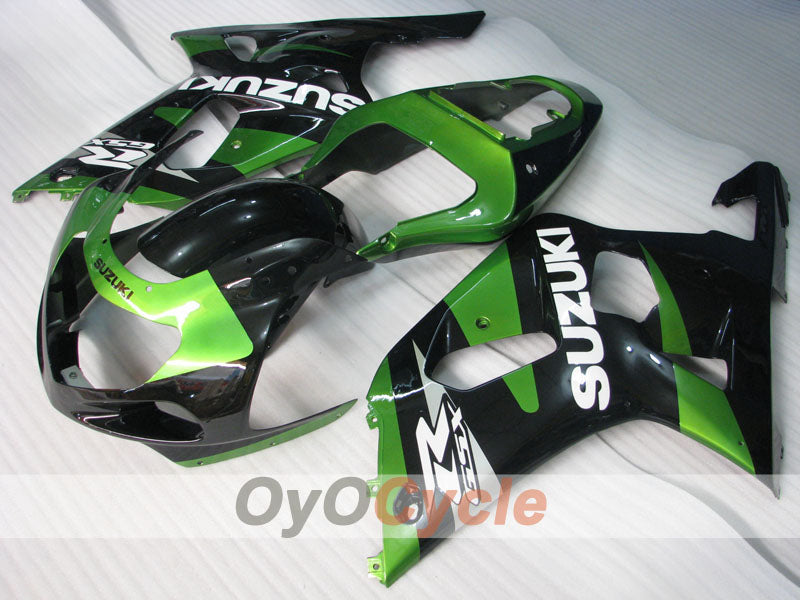 Kit de carénage à injection pour GSX R1000 00-02 - Vert, Noir - Style d'origine #OYO87905208