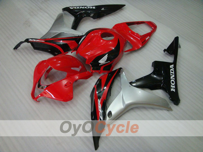 Kit de carénage moulé par injection pour CBR600RR 07-08 - Rouge, Noir - Style d’origine #OYO87900407