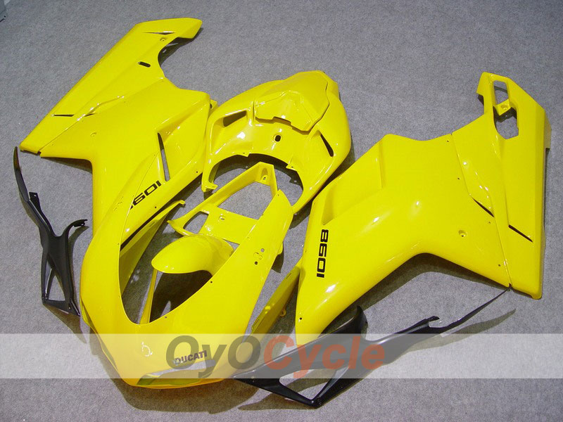 Kit de carénage injecté pour Ducati 1098 07-09 - Jaune, noir - Style usine #OYO87902313