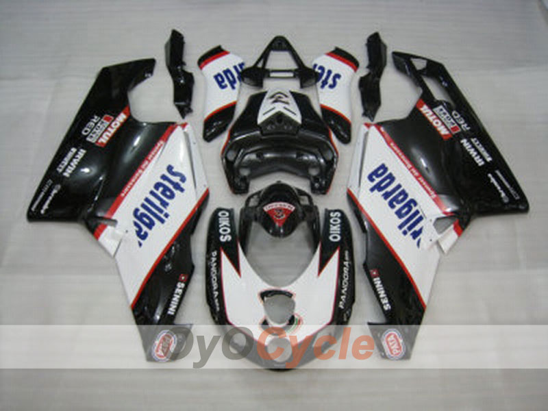 Kit de carénage injecté pour Ducati 999 05-06 - Blanc, Noir - Sterilgarda #OYO87902379 Image principale du produit