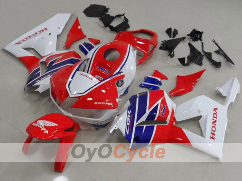 Kit de carénage injecté pour CBR600RR de 13-20 - Rouge, Blanc - Style d'origine #OYO87903117 Image principale du produit