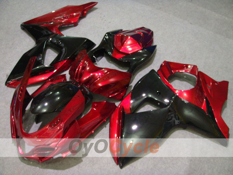 Kit de carénage à injection pour GSX R1000 09-16 - Rouge, Noir - Style d'origine #OYO87902872
