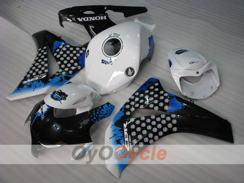 Kit de carénage injecté pour CBR1000RR 08-11 - Blanc, Noir - Style d'origine #OYO87900712