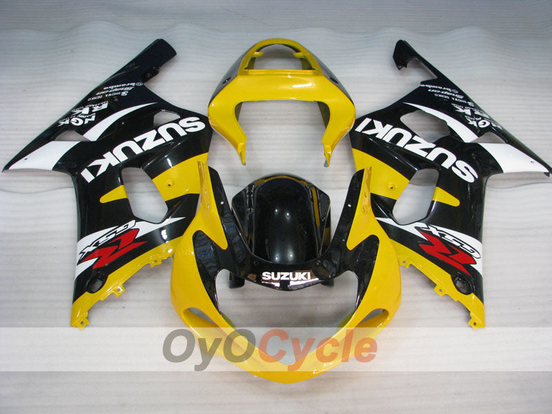 Kit de carénage à injection pour GSX R1000 00-02 - Jaune, noir - Style d'origine #OYO87901790