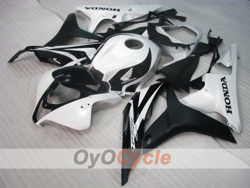 Kit de carénage moulé par injection pour CBR600RR 07-08 - Blanc, Noir, Mat - Style d’origine #OYO87900410